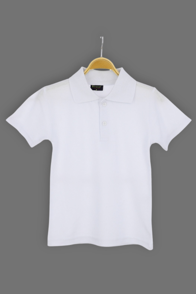 Kısa Kol Okulluk Polo Yaka Beyaz Lacost Tişört 12 Yaş