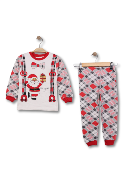 Erkek Çocuk Noel Baba Temalı Pijama Takımı 6 Yaş