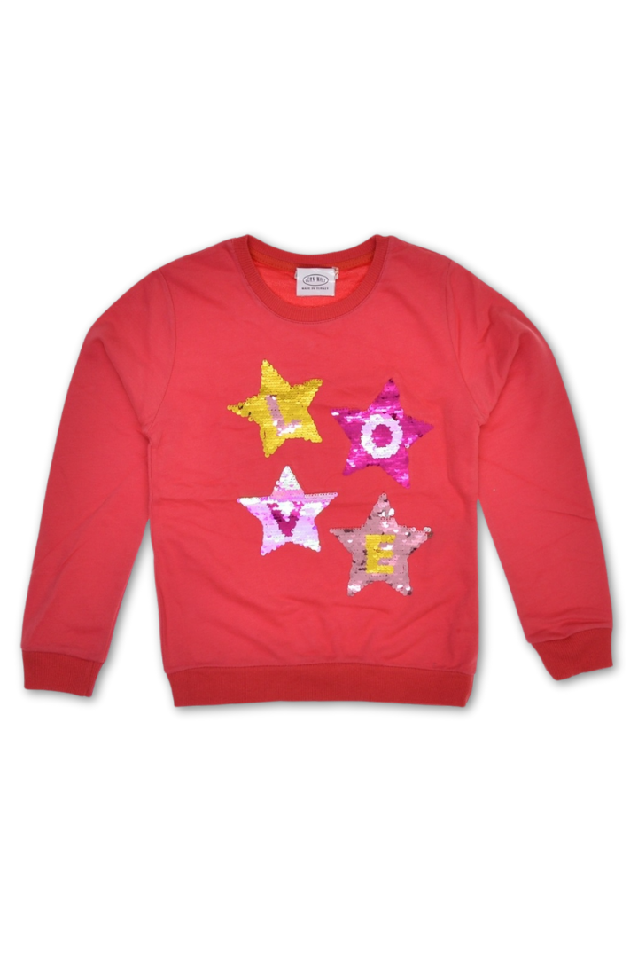 Pul İşlemeli Kız Çocuk Sweatshirt 11 Yaş