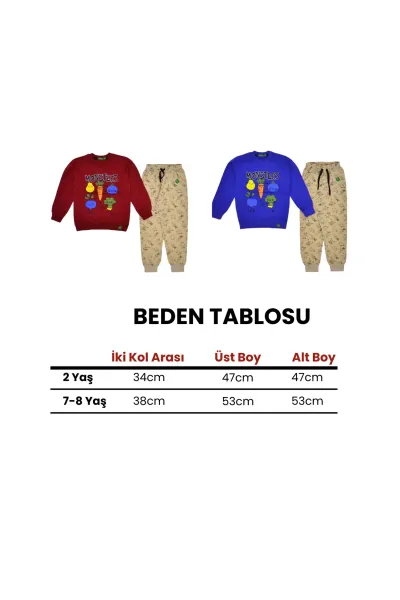 Erkek Çocuk Sebze Temalı Eşofman Takım 2 Yaş