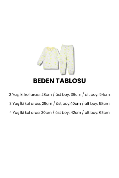 Çocuk Pamuklu Pijama Takımı 5 Yaş