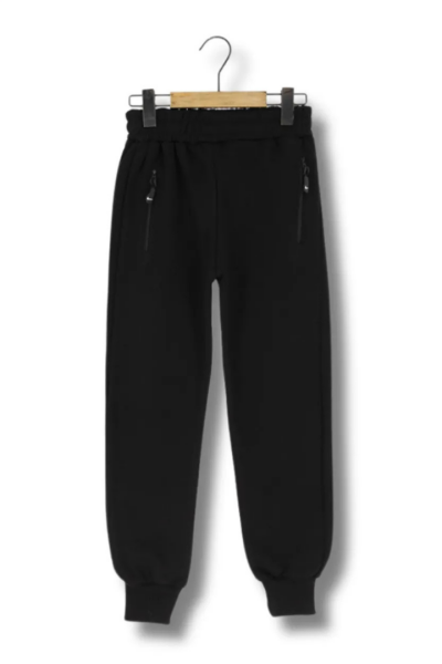 Erkek Çocuk 3 ip Şardonlu Eşofman Tek Alt Koyu Gri - 16 Yaş