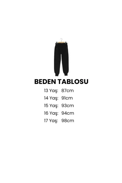 Erkek Çocuk 3 ip Şardonlu Eşofman Tek Alt Lacivert - 16 Yaş